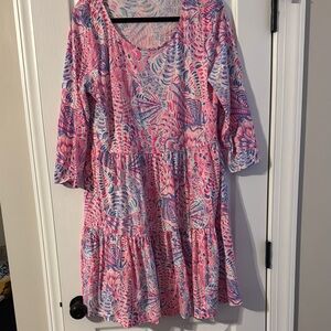Lilly Pulitzer Geanna Cotton Swing Dress “Sea You Soon”